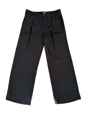 AYR Black Wide-Leg Pull-On Pants Size L